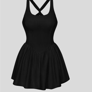 Backless Corset 2-in-1 Pocket Mini Quick Dry Flowy Active Dress